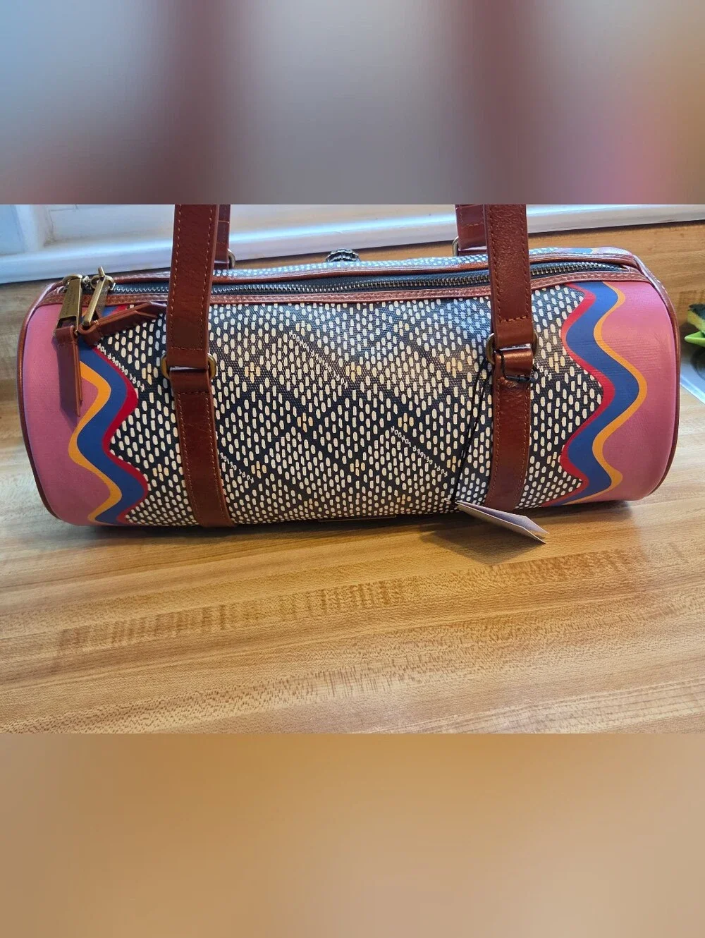 Kurt Geiger NWT Current Season Varsity Barrel Bag W/Dustbag